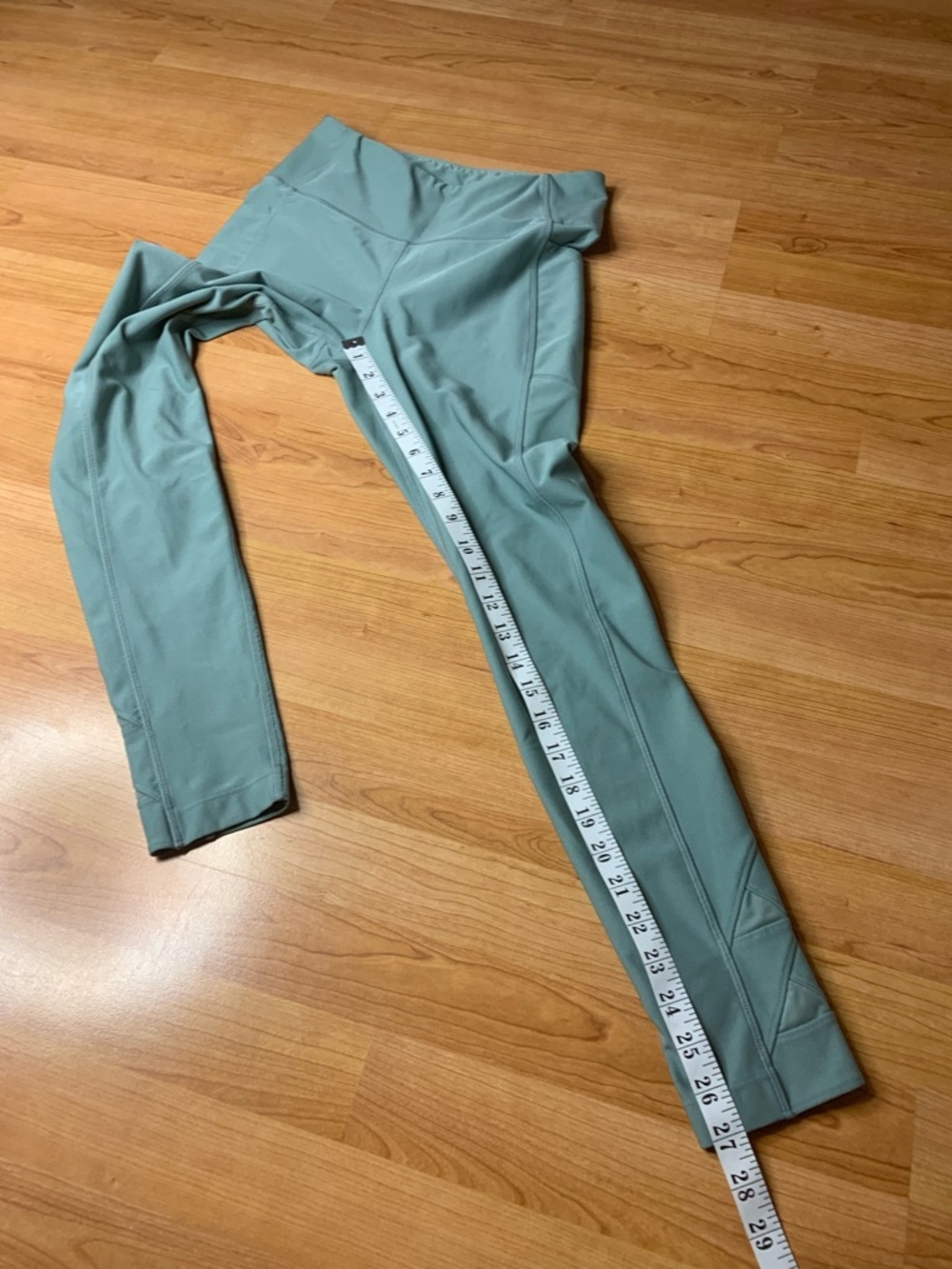 Mondetta Teal Performance Leggings with Gold Logo Print - Picture 6 of 8